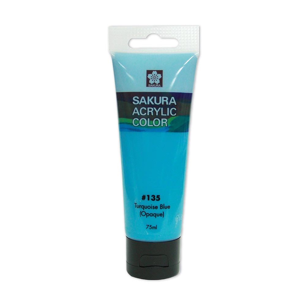 สีอะคริลิค SAKURA No.135 สีเทอร์ควอยซ์  75 ml.