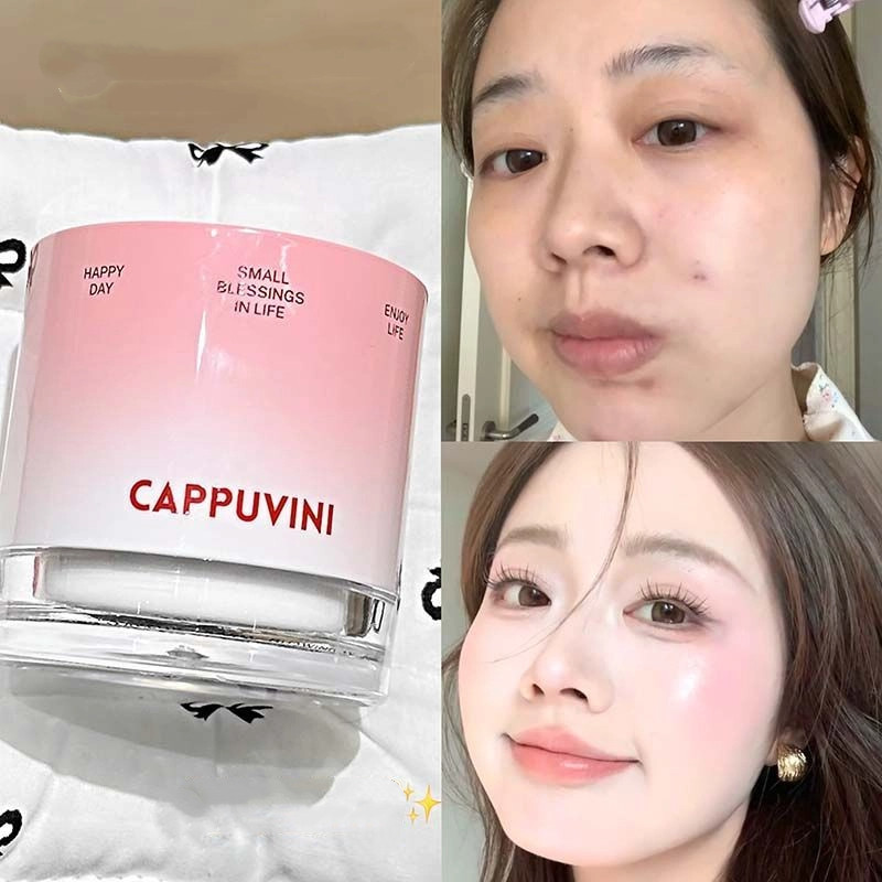 Cappuvini กระป๋อง Bare Face Cream ครีมบํารุงผิวหน้า Prepare Primer Base Isolation Moisturizing Brightening Water
