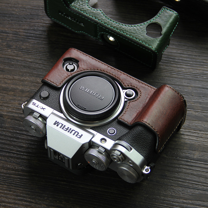[จัดส่งด่วน] เหมาะสําหรับเคสกล้อง Fuji X-T5 Fujifilm xt4 Half Case Cowhide Base xt3T2 เคสหนัง XT5 กร