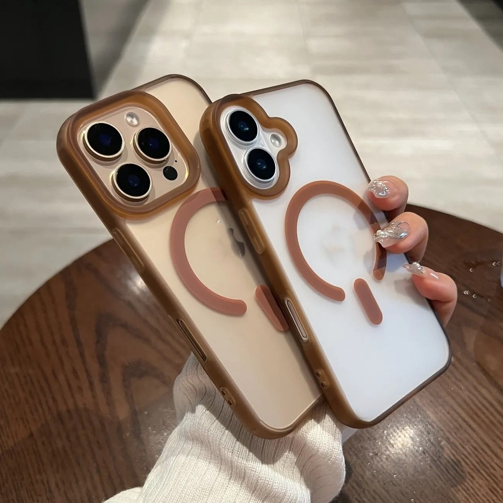 เคสโทรศัพท์แม่เหล็กเคลือบ Jelly Dopamine สําหรับ IPhone 16 15 14 13 12 11 Pro Max PLUS ฝาครอบป้องกันแบบแข็ง