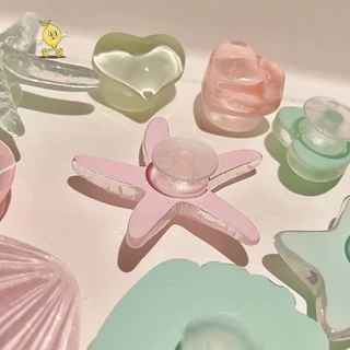 [mozh] 1 ชุด DIY Clogs รองเท้าแตะสวนรองเท้าตกแต่งปลาดาวน่ารักเรซิ่นรองเท้า Charms อุปกรณ์เสริม Buckles Pins หญิงผู้หญิงของขวัญ [TH]