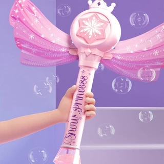 เทศกาลสงกรานต์ เด็ก Magic Bubble ของเล่นมือถืออินเทอร์เน็ตสาวคนดังเจ้าหญิงFairy ใหม่ร้อนรุ่นอัตโนมัติเป่า Bubbles Disney