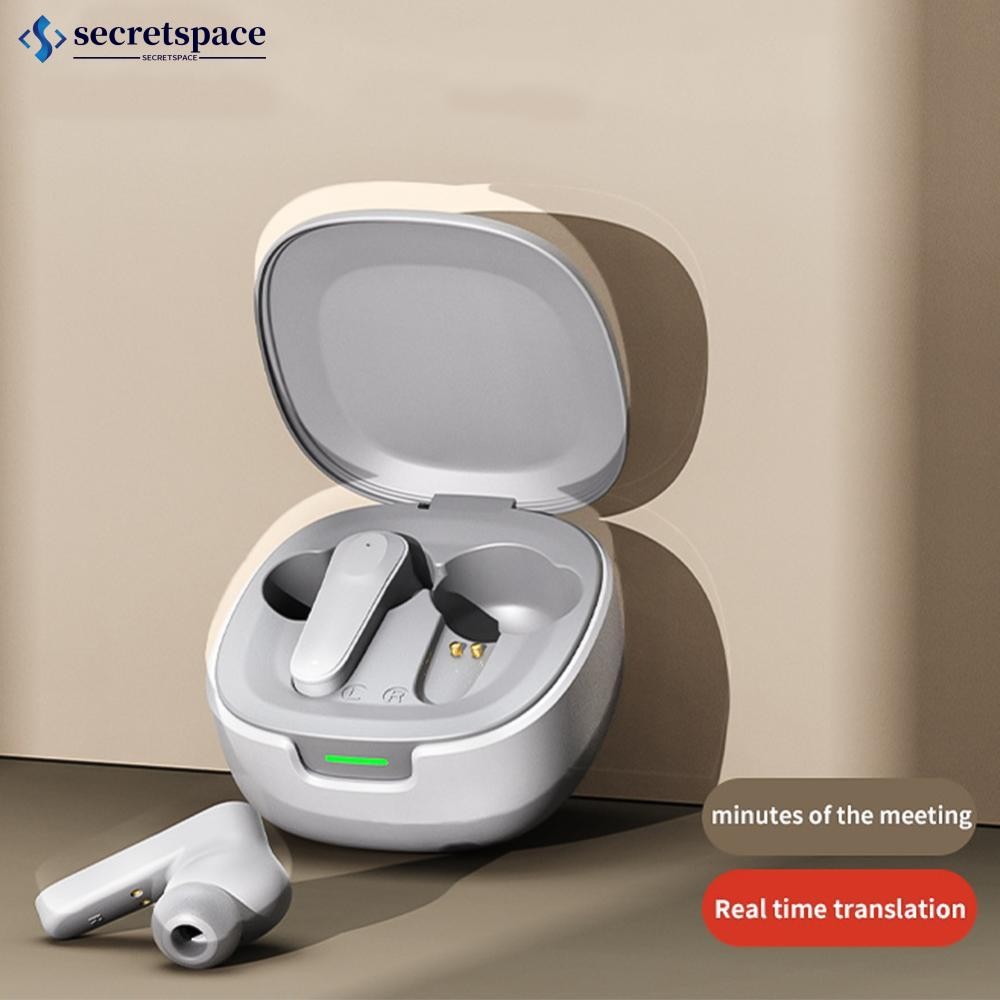 Secretspace AI ชุดหูฟังบลูทูธแปลอัจฉริยะรองรับหูฟังธุรกิจอินเอียร์ไร้สายหลายภาษาพร้อม APP H1V7
