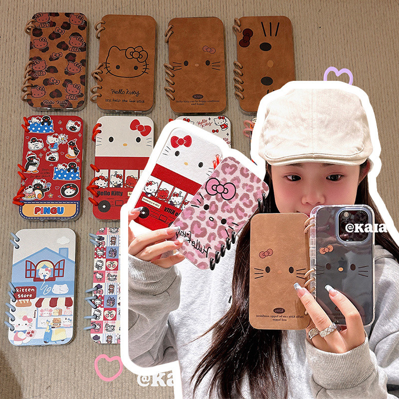 เหมาะสําหรับ Apple 16ProMax Flip Book เคสโทรศัพท์ iPhone15prokt Cat Collection 13PRO14PLUS XD1S