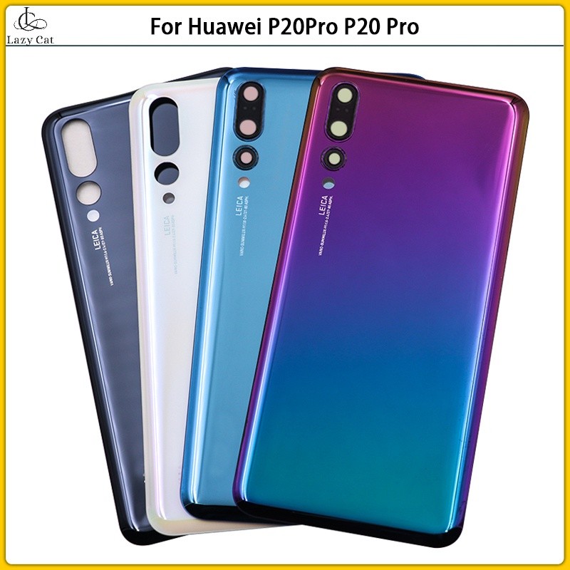 ใหม่สําหรับ Huawei P20 Pro P20Pro ฝาหลังแบตเตอรี่ด้านหลังประตู 3D แผงกระจก P20 Pro แบตเตอรี่กรณีเปลี่ยนเลนส์กล้อง ราคา ถูกที่สุด ดีลบีเคเค