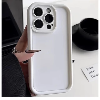 สีลูกกวาดซิลิโคนนุ่ม ไอโฟน16 เคส For iPhone 11 12 13 14 15 Pro MAX X XS XR XS Plus SE เคสโทรศัพท์ กันกระแทกป้องกันการตก