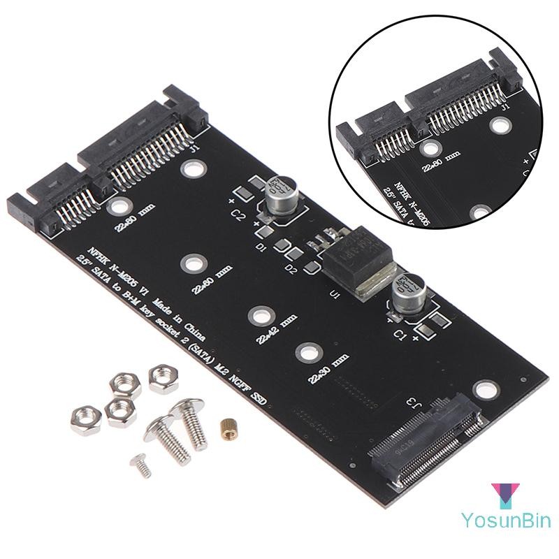Yosunbin] 2.5 การ์ดอะแดปเตอร์แปลง SATA 3 ถึง B+M SATA M.2 NGFF SSD ใหม่