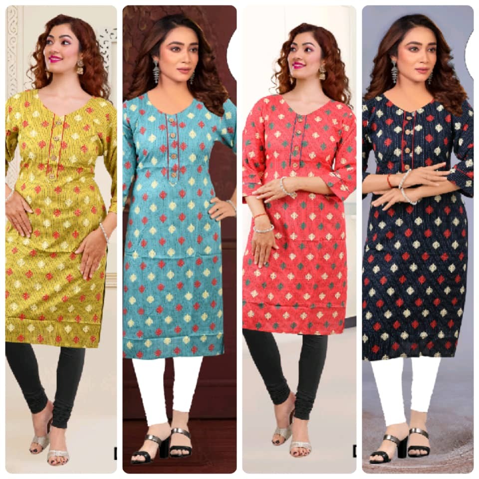 L(40) ถึง 11XL(62) Plus Size / Exclusive Rayon Floral Print Kurti Tops for Women by Zweny Mart