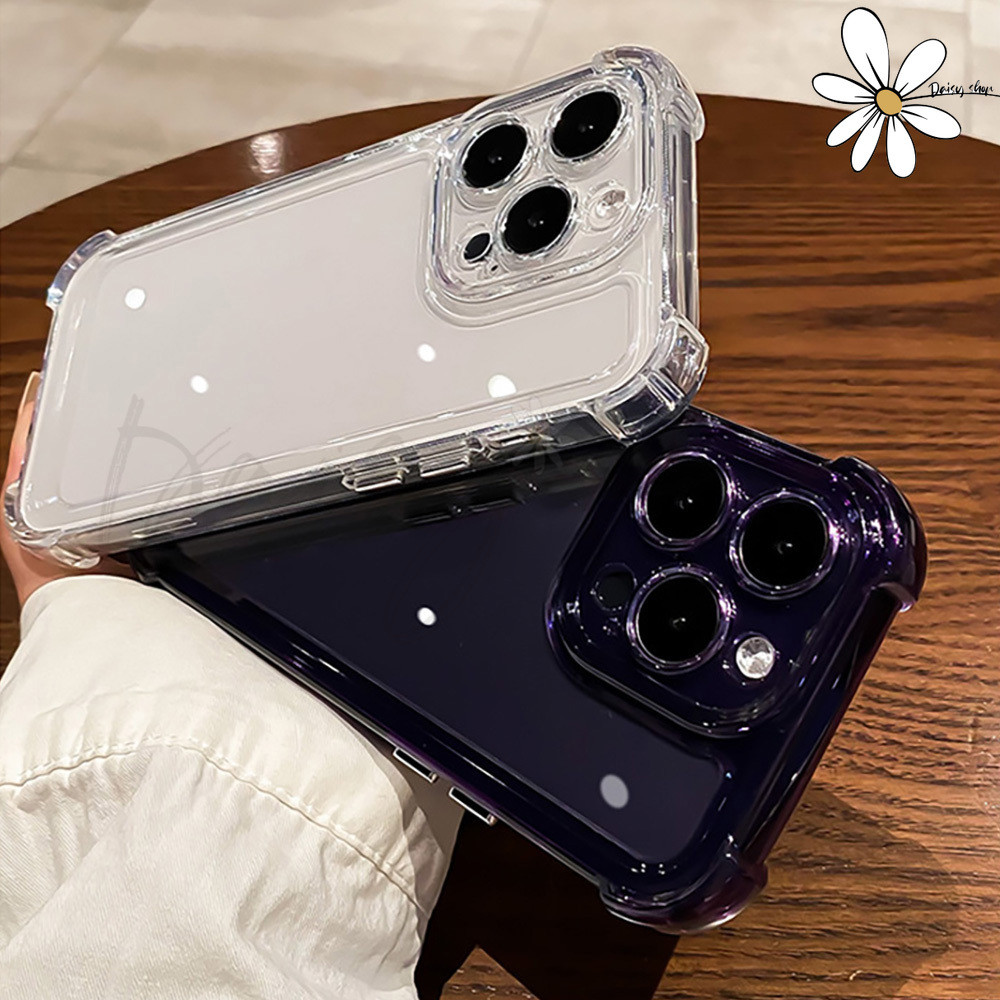 เคสโทรศัพท์แบบใสกันกระแทกหรูหราสำหรับ iPhone 17 pro max 17 Air 16 15 14 13 12 11 Pro Max Xr Xsmax 7 8 Plus SE