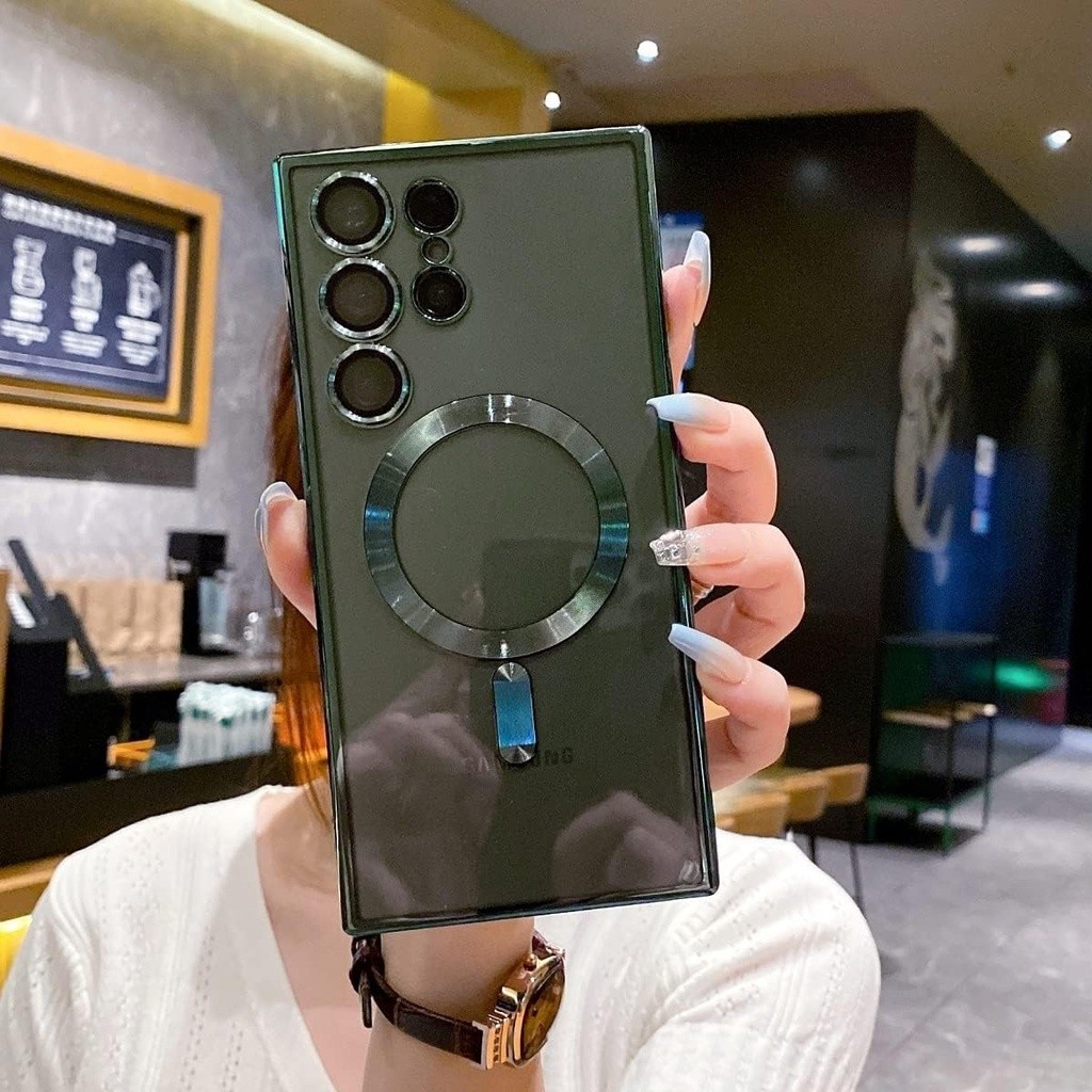 เคส พร้อมเลนส์กล้อง แม่เหล็ก ชาร์จได้ Samsung Galaxy S25 S25Plus S25Ultra S24Ultra S23Ultra S22Ultra S24Fe S24 S23 006 - รูปที่ 2
