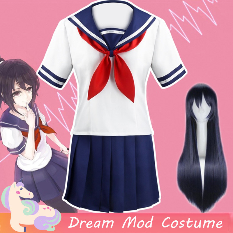 Ayano Aishi อะนิเมะ Yandere จําลองคอสเพลย์เครื่องแต่งกายสาวญี่ปุ่นชุดนักเรียน Seifuku ชุดกะลาสีสําหร