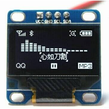 0.96" จอแสดงผล OLED LCD สีขาว i2C สําหรับ Arduinoo