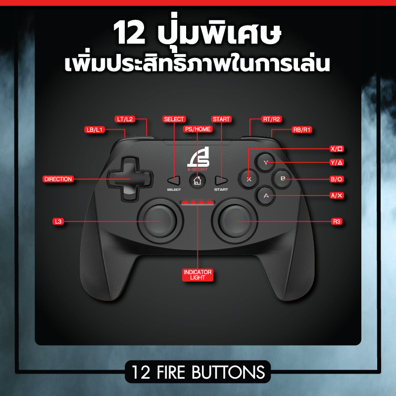 SIGNO GP-650 MAZZARO GAMING CONTROLLER จอยเกม จอยคอนโทรลเลอร์