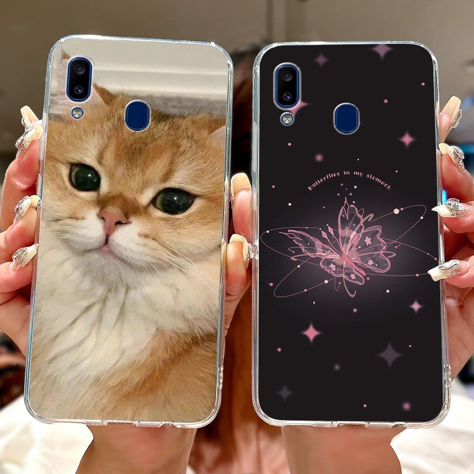 สําหรับ Samsung A30 SM-A305F ปกหลังสําหรับ Samsung Galaxy A30 กรณีแฟชั่นผีเสื้อดอกไม้น่ารักการ์ตูนแมว Cool ตลกเคสโทรศัพท์ ราคา ถูกที่สุด ดีลบีเคเค แกลเลอรีภาพที่ 4