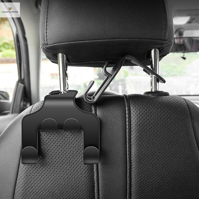 Cod Car Seat Headrest Hook Hanger Black Storage Organizer Universal สําหรับกระเป๋าถือกระเป๋า Coat Fit Universal Vehicle Car Holder ใหม่