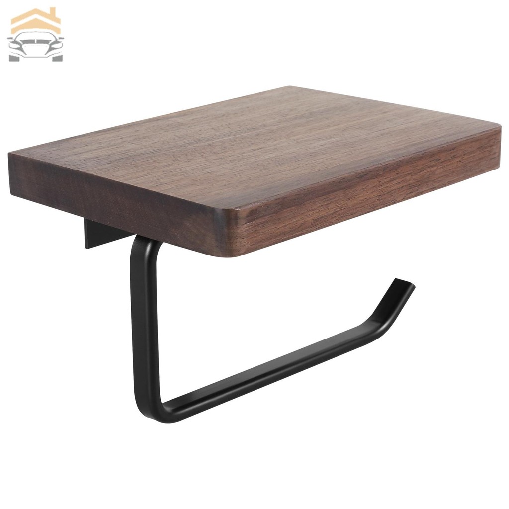 ที่ใส่กระดาษชําระพร้อมวอลนัทธรรมชาติไม้ชั้นวางกระดาษทิชชูม้วนแขวนติดผนังกระดาษผ้าขนหนูบาร์ ร้านค้า93