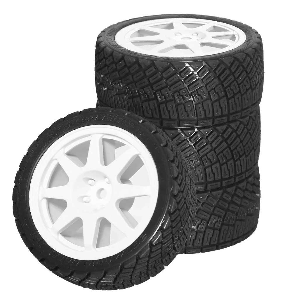 RC Part 4pcs 68 มม.1/10 RC ยางแผนที่ Touring Drift รถ Tyre ล้อสําหรับ Tamiya TT01 TT02 XV01 XV02 TA0