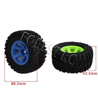 4PCS RC ล้อยาง 90 มม.ยาง Tyre 12 มม.Hex สําหรับ 1/16 1/18 RC รถ MJX Hyper Wltoys Axial SCX10 Traxxas อะไหล่อัพเกรด