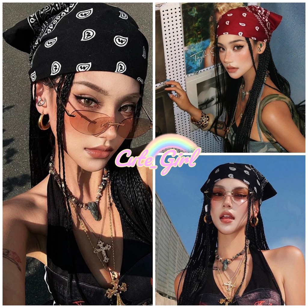 Cute_Girl ✨✨ ยางรัดผม หลากหลายวิธีในการสวมใส่ ลายพิมพ์มะม่วงหิมพานต์ สไตล์หวานและเผ็ด จัดส่งจากประเทศไทย