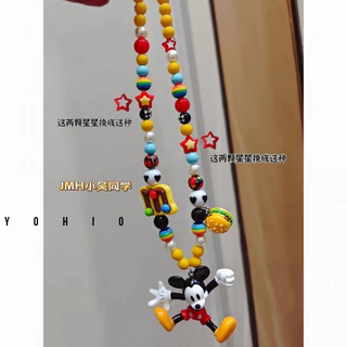 สร้อยคอมิกกี้ดิสนีย์สำหรับผู้หญิง ออกแบบน่ารัก มีลูกปัดสีสันสดใส