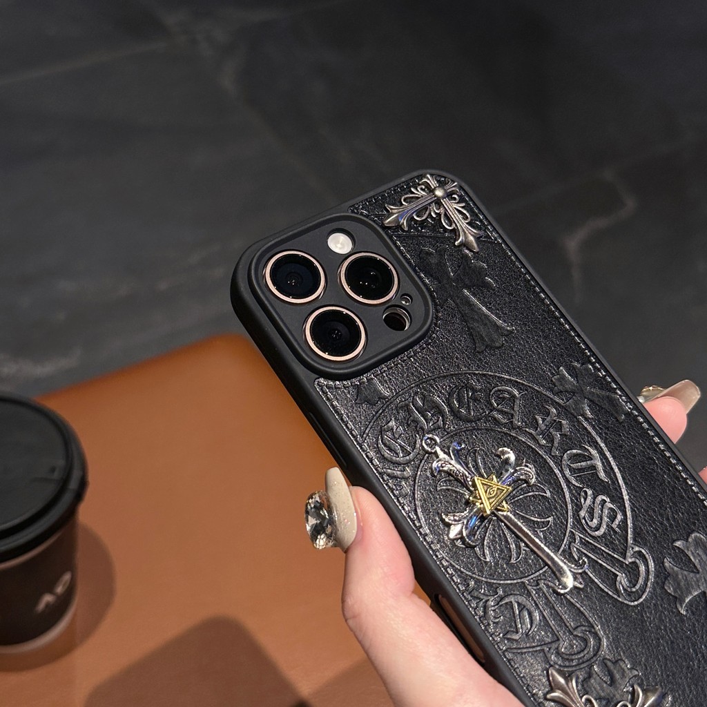 Creative Emboss หนังสําหรับ iPhone 17 Pro Max 16 15 14 13 Pro Max 16 15 14 Plus 3D โลหะ Rivet ออกแบบเลนส์ป้องกัน Full Coverage TPU Soft Border Design Anti Falling Cover ราคา ถูกที่สุด ดีลบีเคเค แกลเลอรีภาพที่ 7