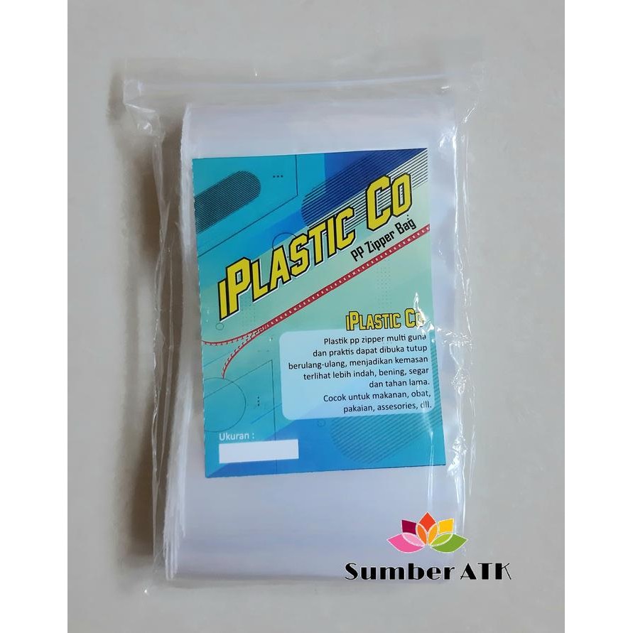 คลิปหนีบกระเป๋าซิป PP พลาสติก 25 x 35 ซม. (50 ไมครอน)