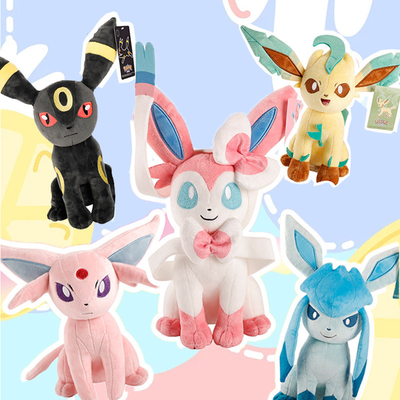 ตุ๊กตา ของน่ารักๆ New Pokémon Plush – Sylveon, Leafeon, Glaceon, Espeon, Umbreon Plush Toys | Eevee 