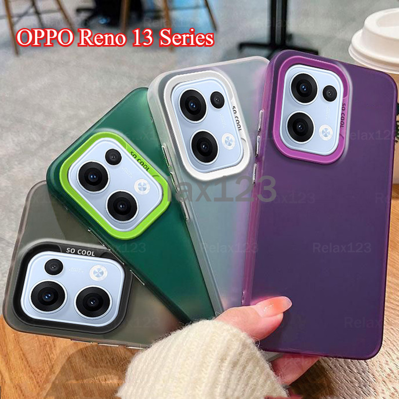 สําหรับ OPPO Reno 13 5G OPPO Reno13 5G Reno13Pro OPPO Reno13 Pro Reno 13Pro 5G ปลอก 2024 Hard Electroplating Anti ลายนิ้วมือเคสโทรศัพท์หรูหราโลหะ Aurora ผิว Matte ฝาหลัง