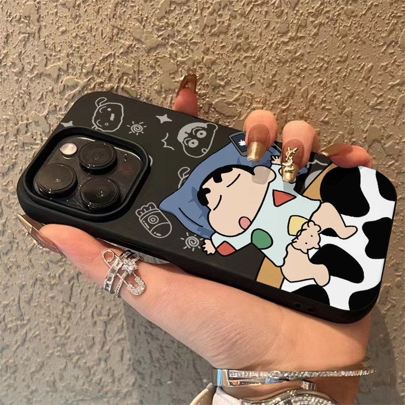 ❤️จัดส่งทันที❤️เคสไอโฟน11 13 14 15 16 17 Pro Max Crayon Shin-chan sleeping Luxury Case For iPhone 16PM,15PM,14PM,12PM