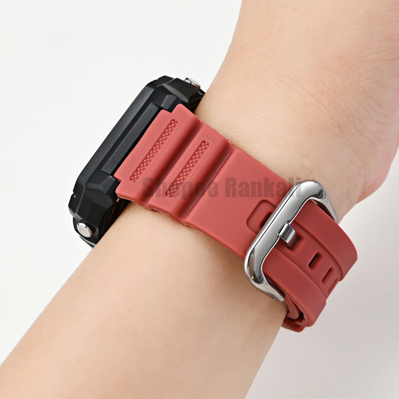 18 มม.สายนาฬิกายางสําหรับ Casio W-800H 216H 735H SGW-300H AE-1200 1300 AQ-S810W เปลี่ยนกีฬานาฬิกาดําน้ํา