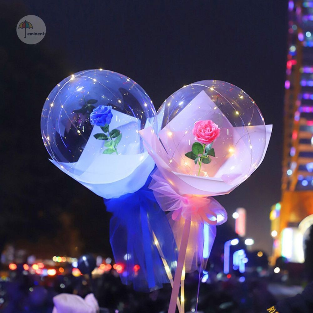 ลูกโป่งดอกไม้ DIY ช่อกุหลาบไฟ LED พร้อมถ่าน สำหรับตกแต่งปาร์ตี้ ของขวัญวันวาเลนไทน์ วันพิเศษ - รูปที่ 6