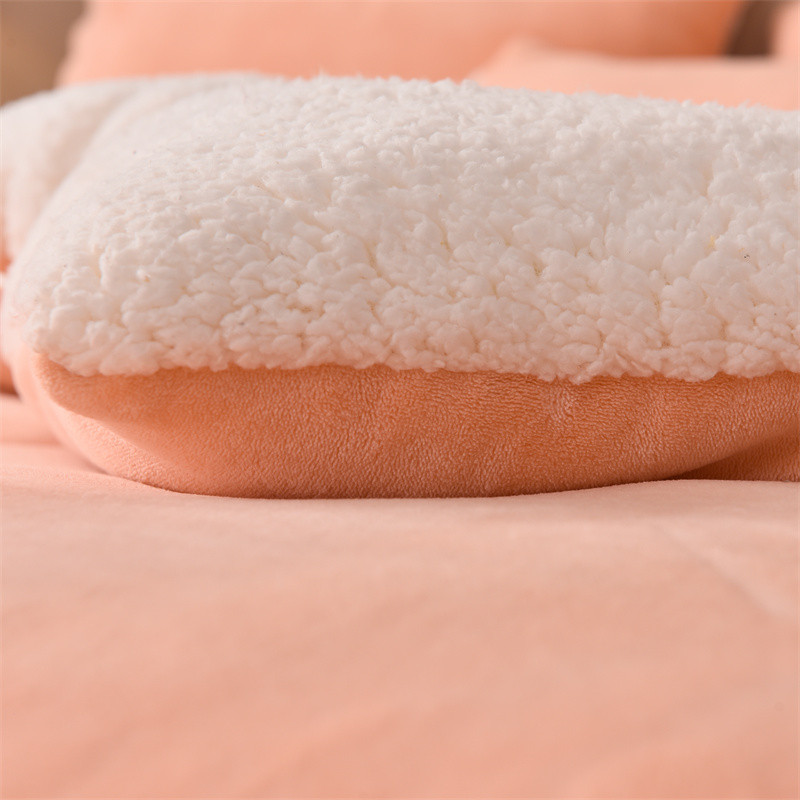 ผ้านวมขนแกะขนแกะอุ่นสองด้านฤดูหนาวผ้านวม 5 ฟุต 6 ฟุต 7 ฟุต - รูปที่ 7