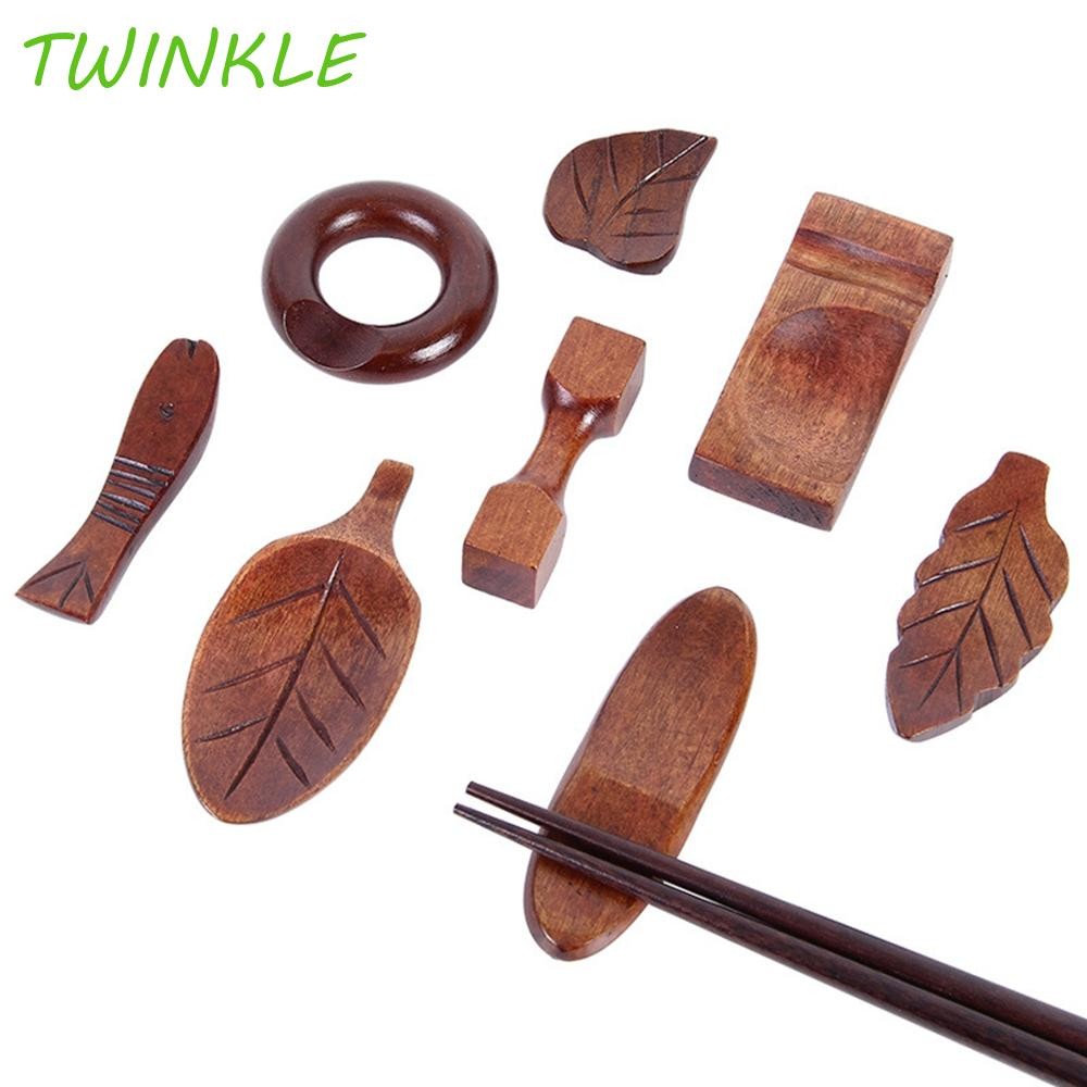 Twinkle1 ที่วางตะเกียบไม้บนโต๊ะอาหารญี่ปุ่นอุปกรณ์ทําอาหารหมอนขาตั้งตะเกียบ