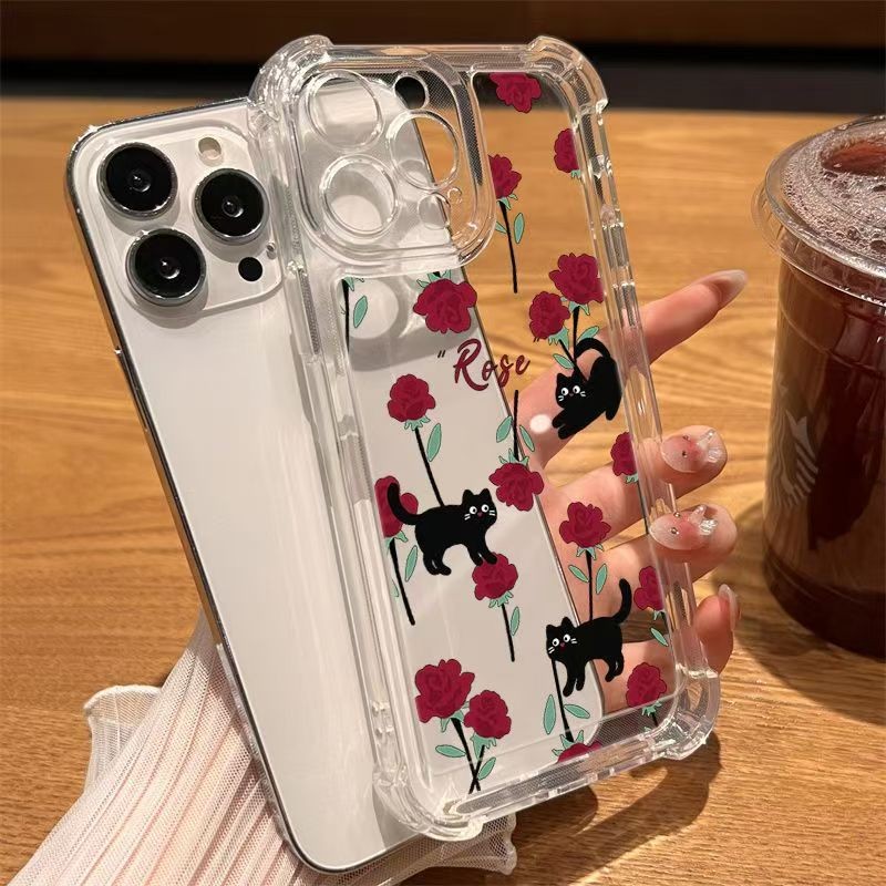 Insสไตล์red RoseปลอกสําหรับVivo Y19s 4G Y300 Y37 V40 Pro Lite V40E Y200 X200 Pro Mini Y28 iQOO 13 Z9