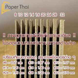 PaperThai กระดาษแข็ง A7 (เกรด A) กระดาษจั่วปัง เบอร์ 8 10 12 14 16 20 24 28 32 กระดาษแข็ง nct