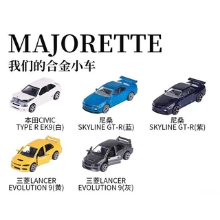 Majet majorette รถญี่ปุ่นอัลลอยรถฮอนด้าซีวิคมิตซูบิชินิสสันนิสสัน GTR ขีดจำกัดสี au0j