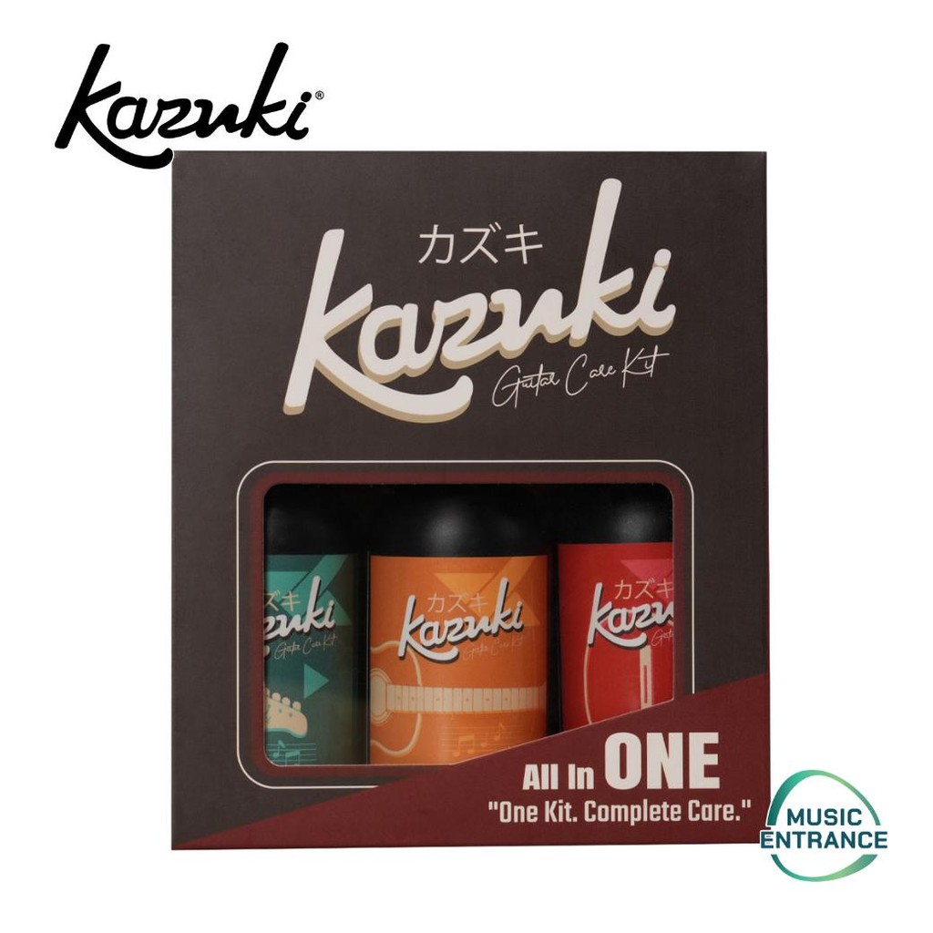 Kazuki All in One Set ALL50 ชุดน้ำยาทำความสะอาดกีตาร์ 3 in 1 (น้ำยาทำความสะอาดกีตาร์ สายกีตาร์ และฟิงเกอร์บอร์ด)