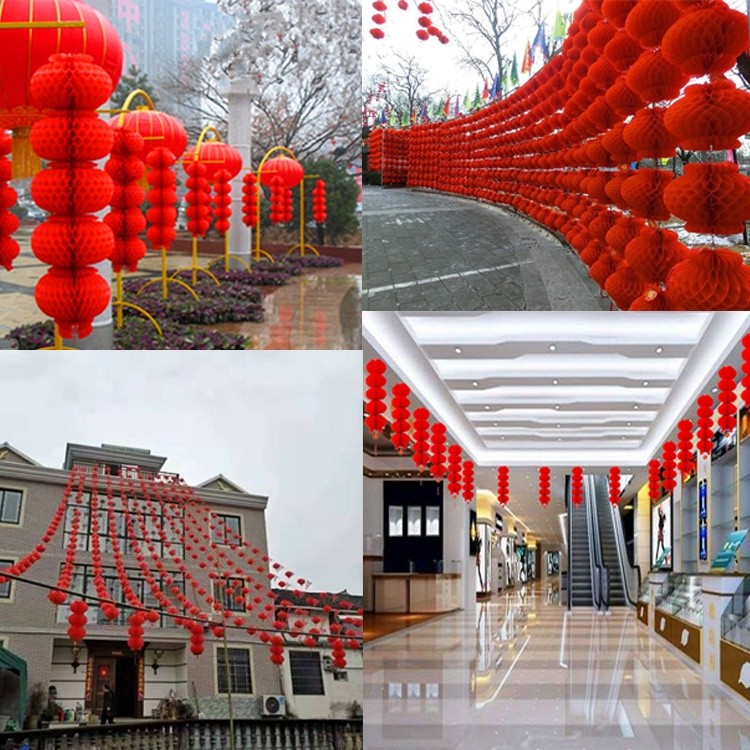 โคมไฟสีแดงจีน โคมแดง 2026 New year ผ้าไม่ทอ โคมตรุษจีน สําหรับตกแต่งเทศกาลตรุษจีน - รูปที่ 3