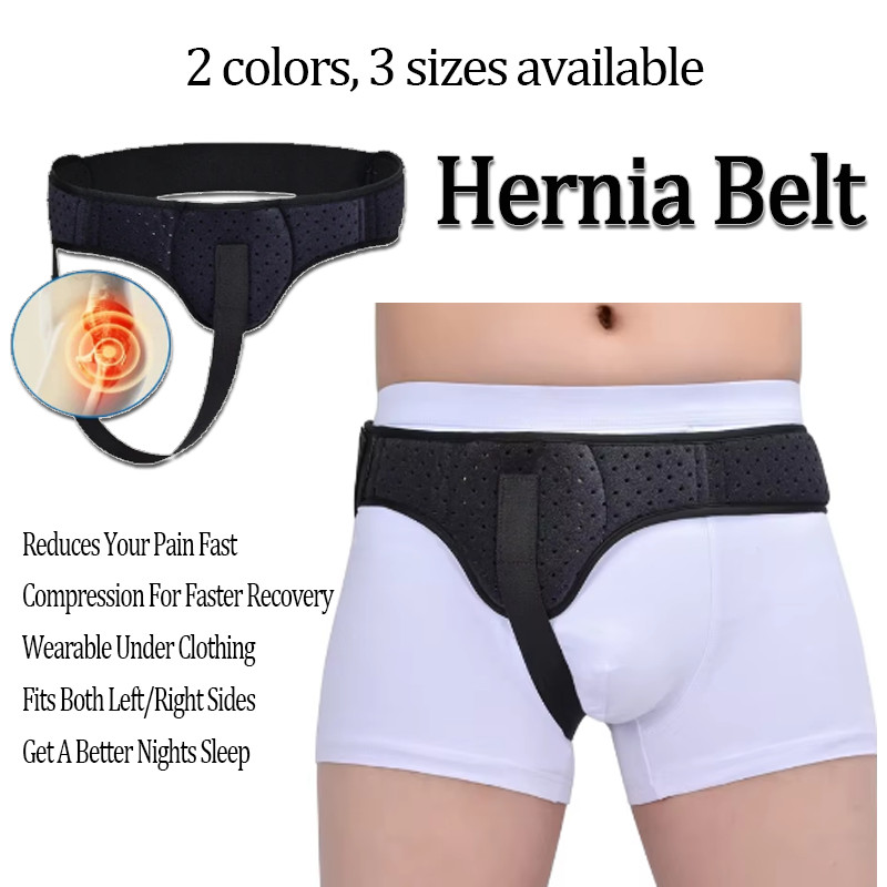 อัพเกรดWoman&Man เข็มขัดไส้เลื่อนด้านข้างซ้าย/ขวา Truss Single Inguinal Hernia Sports Herlitie Helt เข็มขัดพยุง