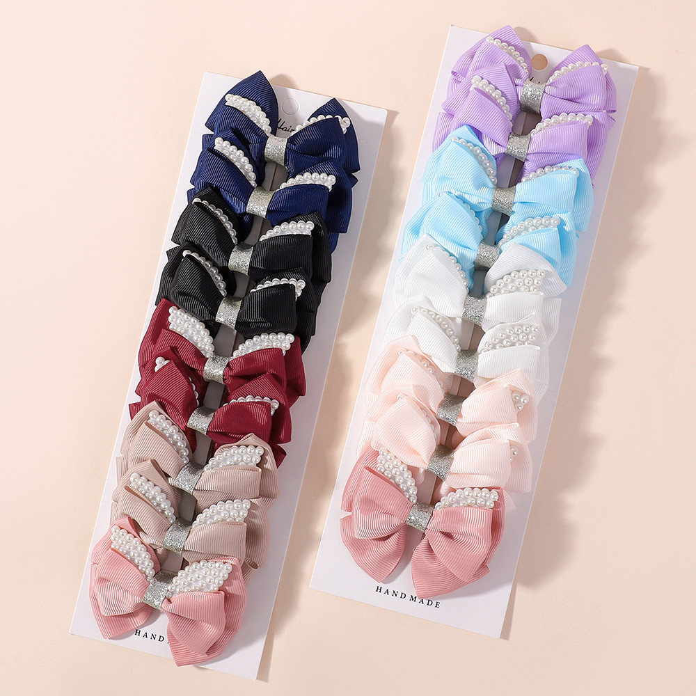 2ชิ้น/เซ็ตน่ารักโบว์กิ๊บสีทึบผ้ากอซโบว์คลิปสําหรับเด็กหวานนุ่มกิ๊บสีชมพูเจ้าหญิงสาวอุปกรณ์ผม
