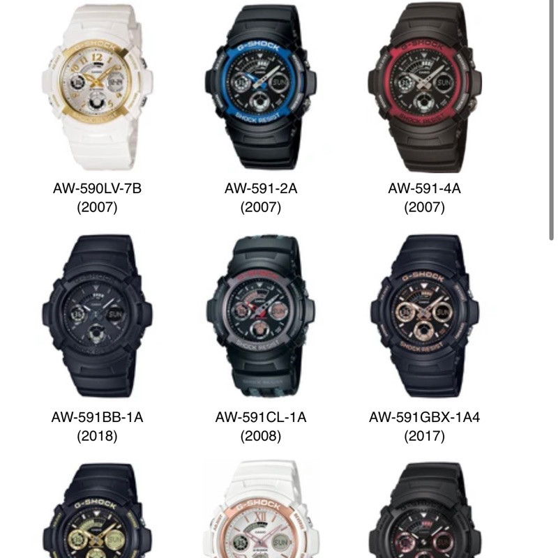 (ฟรีไขควง3in1)กรอบสายนาฬิกาG-SHOCKของแท้ รุ่น AW-591/AWG-M100