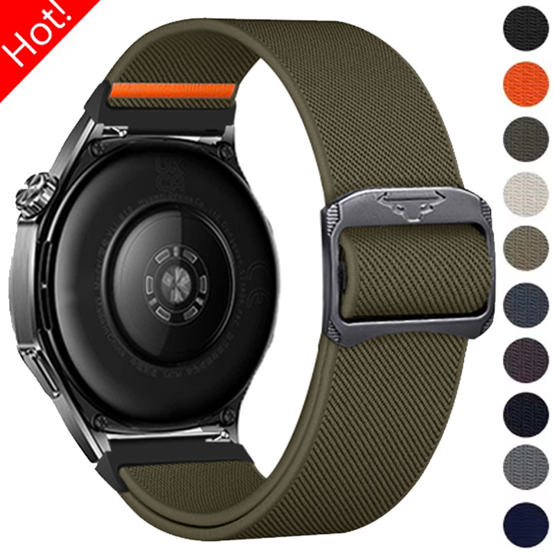 22 มม.20 มม.สายไนลอนสําหรับ Redmi Watch 5 Active Lite Soft Elastic Band สําหรับ Huawei Watch GT5 Pro 46 มม.3 4Pro กีฬาสร้อยข้อมืออุปกรณ์เสริม