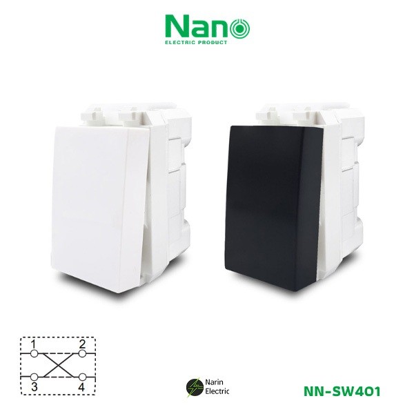 สวิตช์ 4 ทาง สวิทบันได Nano Classic series รุ่น NN-SW401