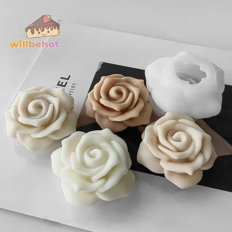 [WillbehotT] 3d Rose Peony ดอกไม้แม่พิมพ์ซิลิโคน DIY Handmade ดอกไม้สบู่ปูนปลาสเตอร์ช็อกโกแลตเบเกอรี่แม่พิมพ์สําหรับวันวาเลนไทน์ตกแต่งของขวัญ [ใหม่]