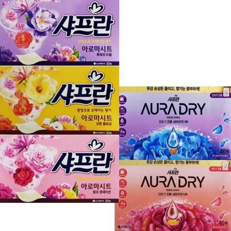 [LG] Korea Shaffron Aromatic Dryer Sheets Aura Fabric Softener Sheets