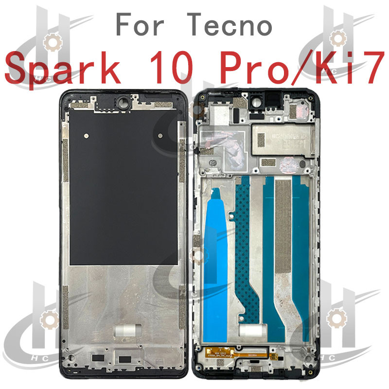 กรอบกลางด้านหน้า LCD กรอบ Bezel Plate สําหรับ Infinix Tecno Spark 10 Pro / Ki7