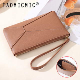 กระเป๋าถือซิปอาหารค่ําสําหรับสุภาพสตรีสีทึบความจุขนาดใหญ่กระ…