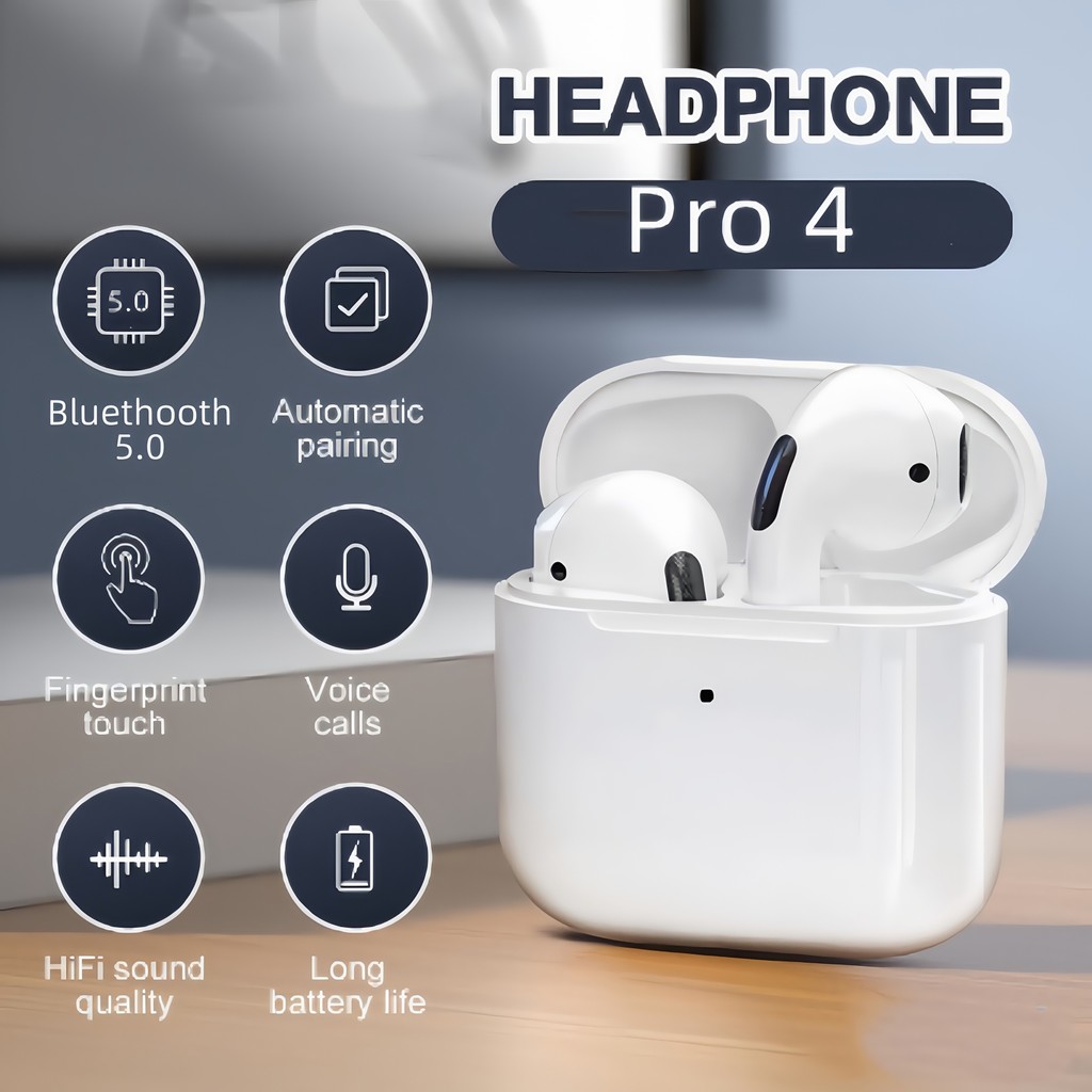 หูฟัง inPods Pro4 Ergonomic Touch - ไร้สาย, ไมโครโฟน AI-Enhanced, พร้อมแพลตฟอร์มข้ามแพลตฟอร์ม