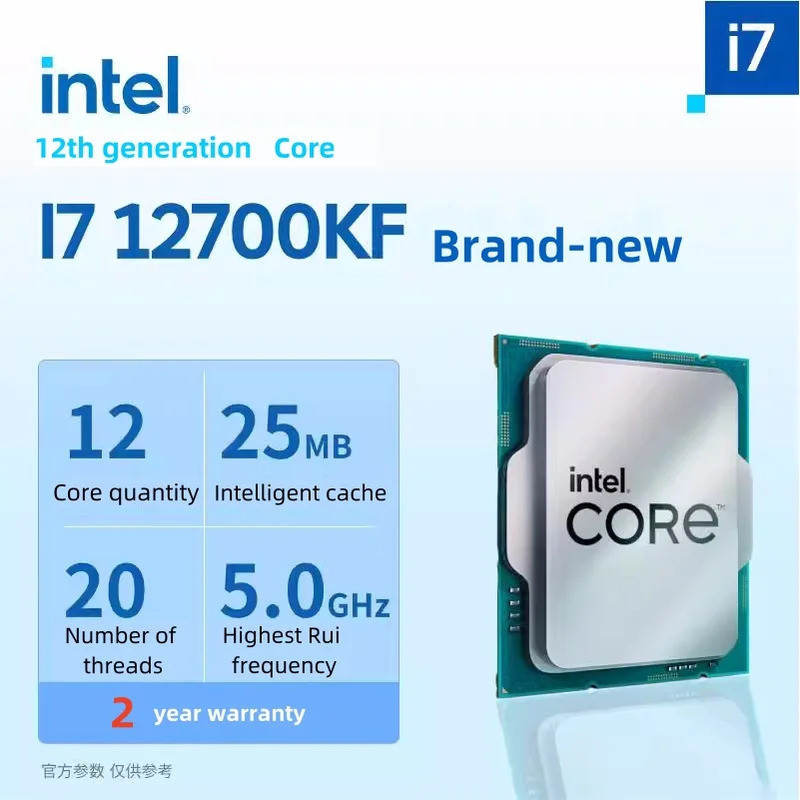 ใหม่ Core i7-12700KF i7 12700kf Central Processor Unit CPU 3.6 GHz 12 Core 20 ด้าย L3 = 20M 125W DDR