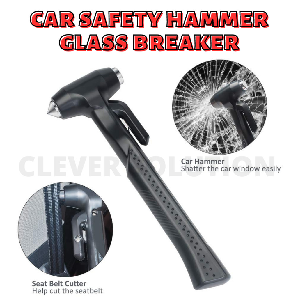 รถความปลอดภัยค้อน 3in1 เครื่องตัดเข็มขัดนิรภัย Window Breaker ฉุกเฉิน Escape เครื่องมือ Glass Breake